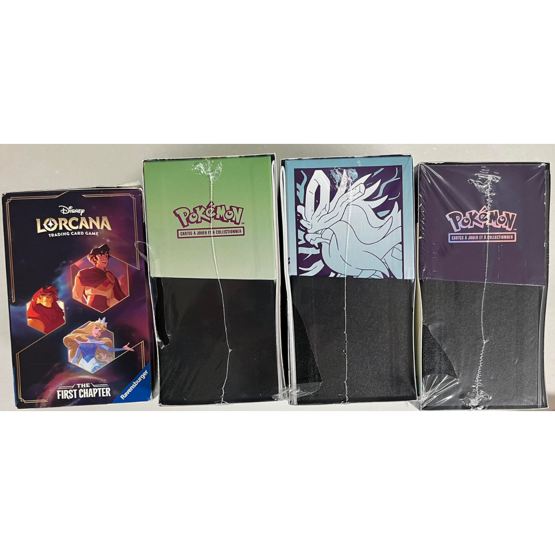 AVEC DEFAUT : 2 ETB EV5 + 1 ETB EV4.5 + 1 ETB Lorcana chap 1 - FRANCAIS