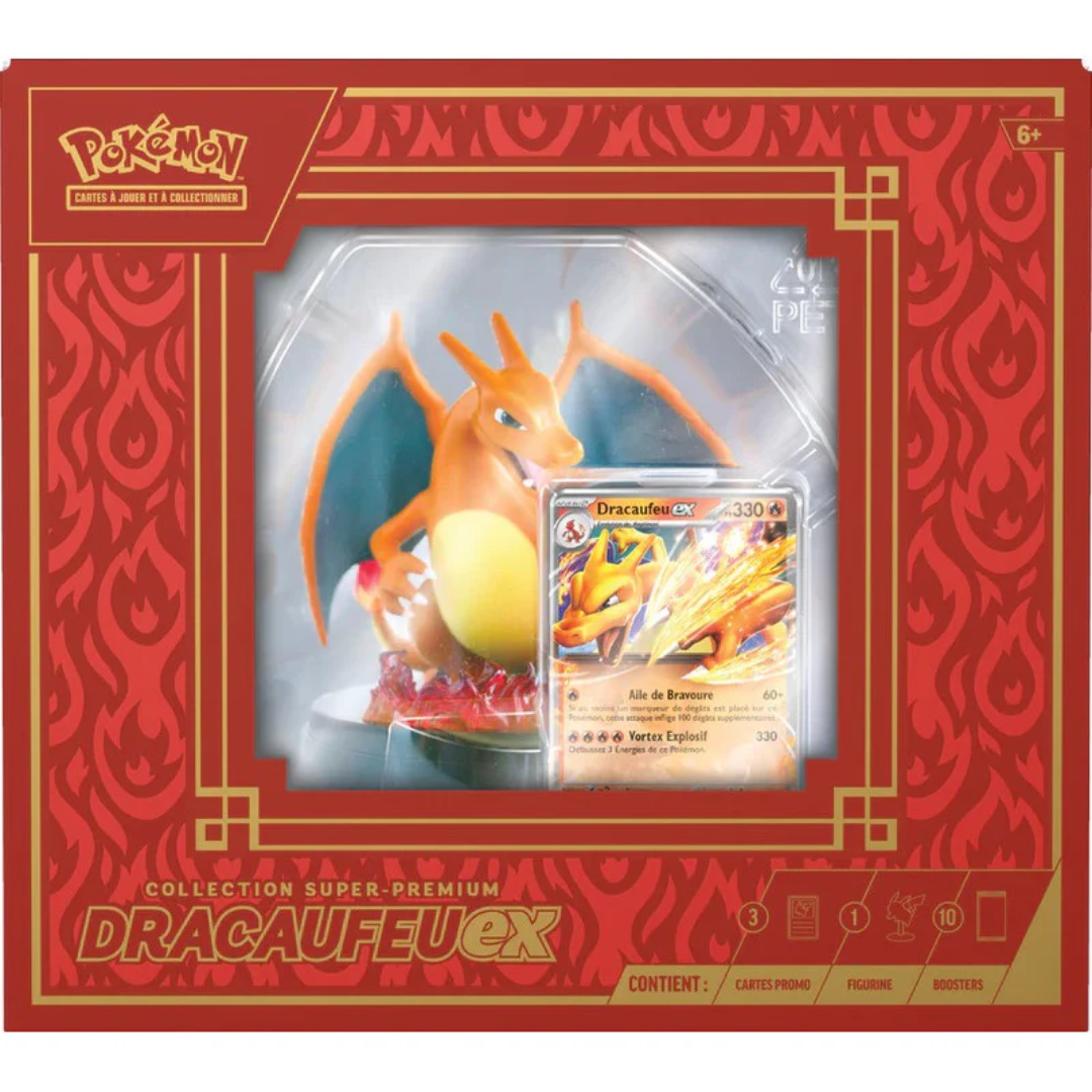 Coffret figurine Super Premium Dracaufeu-Ex - FRANCAIS