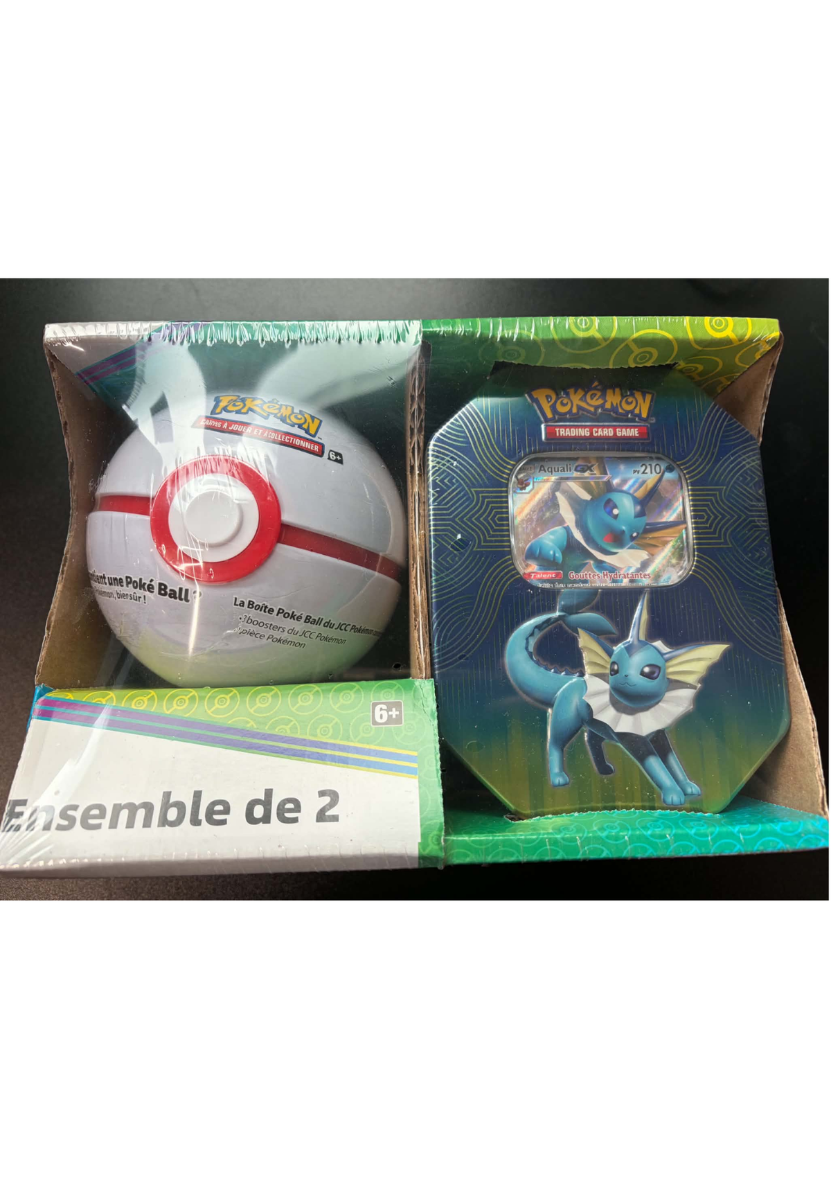 Ensemble de 2 - Pokeball + Pokebox Aquali : FRANCAIS