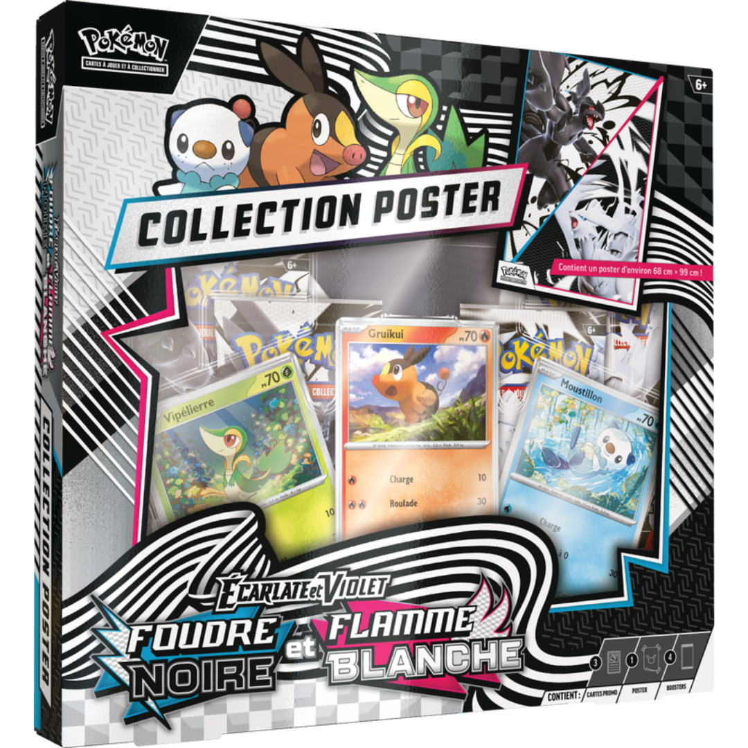 EV10.5 - Flamme Blanche/ Foudre noire - Coffret Poster (4 boosters) - FRANCAIS (2ème vague entre 5 et 22 août)