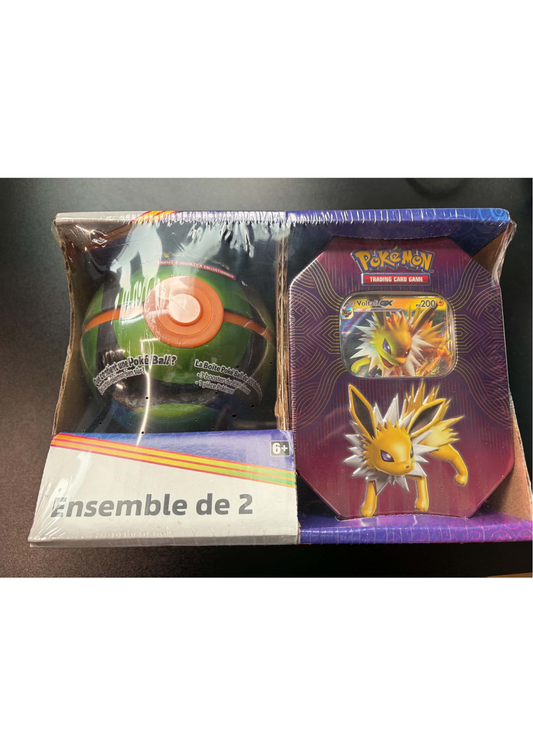 Ensemble de 2 - Pokeball + Pokebox Voltali : FRANCAIS